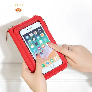 RFID Anti-theft Touch Screen Cell Phone Bag Mini Shoulder Bag Handbags