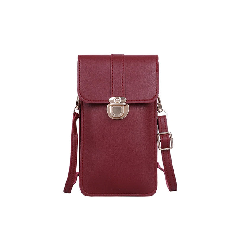 Touch Screen Cell Phone Purse Smartphone Wallet Leather Shoulder Strap Handbag