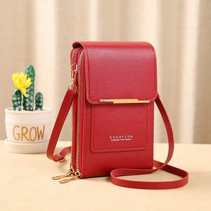 Women's Touch Screen Shoulder Bag RFID Anti Theft Crossbody Wallet