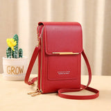 Women's Touch Screen Shoulder Bag RFID Anti Theft Crossbody Wallet