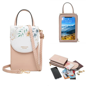 Touch Screen Mobile Phone Bag Women's One Shoulder Messenger Small Square Bag
