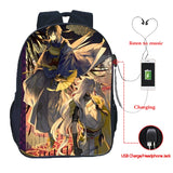 Touken Ranbu USB Charge Backpack Casual Rucksack Student