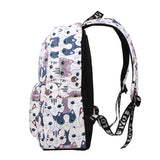 Toury Women Backpack School Bags Cat Print Preppy Style Large Capacity