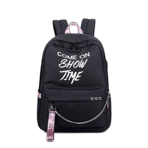 Luminous Waterproof Women Backpack for Girls School Bag