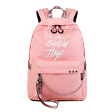 Luminous Waterproof Women Backpack for Girls School Bag