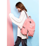 Luminous Waterproof Women Backpack for Girls School Bag