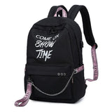 Luminous Waterproof Women Backpack for Girls School Bag