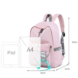 Waterproof Nylon Women Backpack Girls Drawstring Bow Chains School Bag Bookbags