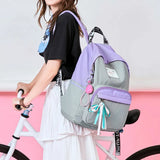 Waterproof Women Patchwork Backpack School Bags for Student Girls