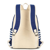 Preppy School Bags Backpack For Girls Canvas Striped Women Laptop Bagpack