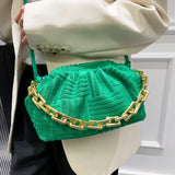 Towel Fabric Cloud Bag with Acrylic Chains