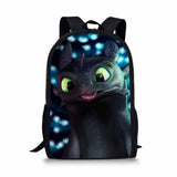 Train-Dragon-Anime Print Backpack Casual Outdoor Travel Children's Knapsack