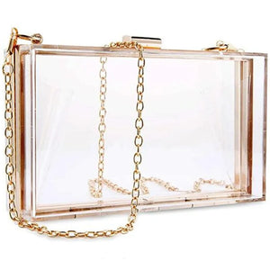 Clear Acrylic Clutch Purses Shoulder Bags Wedding Party Evening Handbags