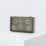 Clear Acrylic Box Clutch Shoulder Bag for Women