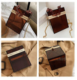 Acrylic Box Chain Crossbody Bag Women