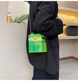 Acrylic Box Chain Crossbody Bag Women