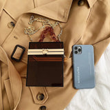 Acrylic Box Chain Crossbody Bag Women