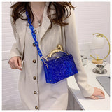 Transparent Acrylic Box Crossbody Bag One Shoulder Chain Women's High Portable