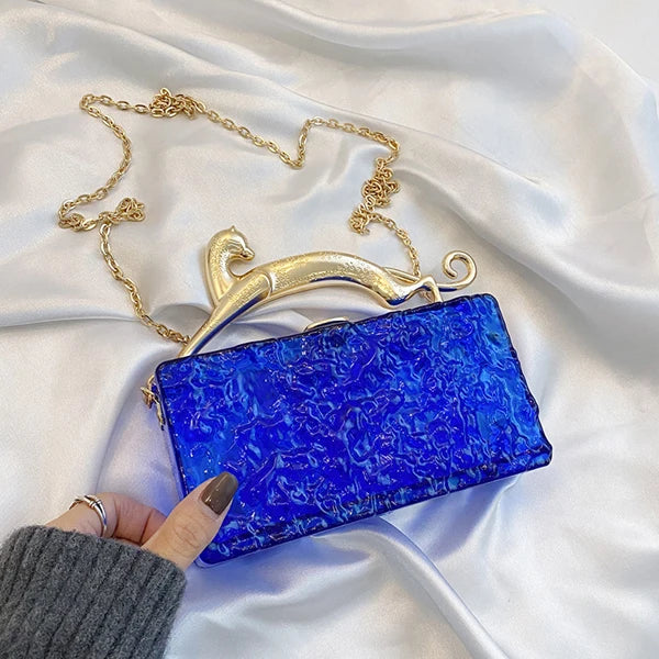 Transparent Acrylic Box Crossbody Bag One Shoulder Chain Women's High Portable