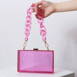 Acrylic Jelly Crossbody Bag for Women Clear Clutch Wedding Purse