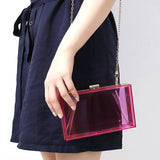 Acrylic Jelly Crossbody Bag for Women Clear Clutch Wedding Purse