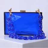 Acrylic Jelly Crossbody Bag for Women Clear Clutch Wedding Purse