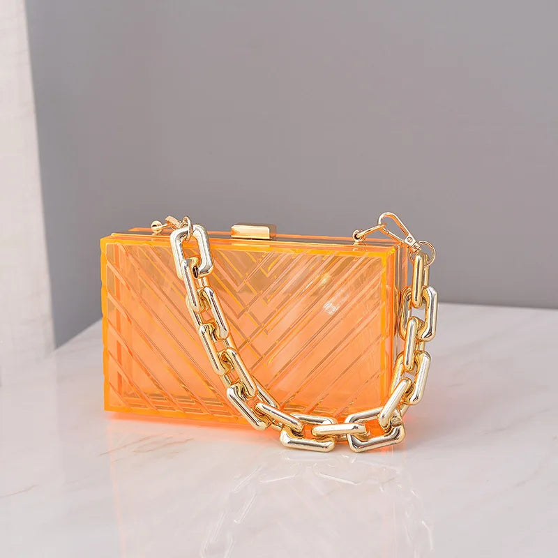 Acrylic Wallet Candy Colors Evening Bag Ladies Clutch Wedding Party Purses