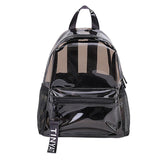 Transparent PVC Backpack Women's Jelly Bag Waterproof Beach Schoolbag