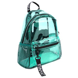 Transparent PVC Backpack Women's Jelly Bag Waterproof Beach Schoolbag
