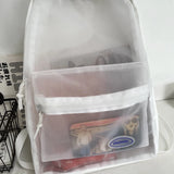 Clear Nylon PVC Girls School Backpack Rucksack Mochila