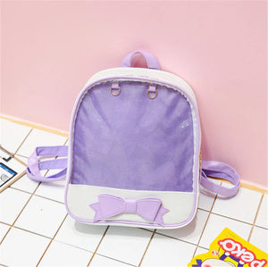 Transparent Backpack PVC Women Shoulder Bag Clear Pocket Itabag Mochila