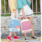 Transparent Backpack PVC Women Shoulder Bag Clear Pocket Itabag Mochila