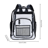 Transparent Backpack Waterproof Laptop Shoulder Bag Travel Hiking
