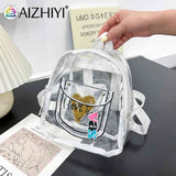 Transparent Waterproof PVC Backpack for Women