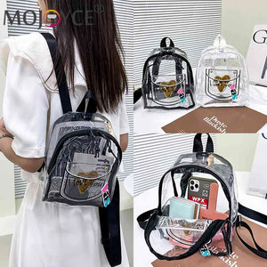 Clear Love Letter PVC Backpack for Women
