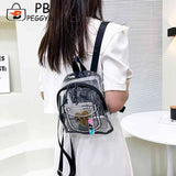Transparent Backpack Waterproof Letter Love PVC Women College Students