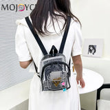 Transparent Waterproof Letter Love PVC Schoolbag for Women