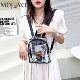 Transparent Waterproof Letter Love PVC Schoolbag for Women