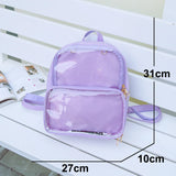 Transparent Backpack Women Bags PVC Jelly Waterproof Student School Bags