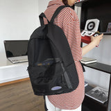 Transparent Backpack Women Teenage Girls School Bag Clear PVC Solid Bags