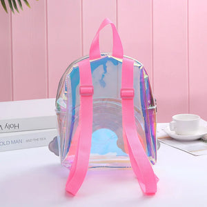 Colorful Girls School Bag Laser Backpack Children Shoulder Bags