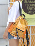Women's Transparent Jelly Backpack Waterproof PVC Beach Travel Bag