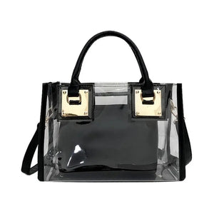 Transparent Bag 2pcs/set PVC Clear Shoulder Crossbody Handbag