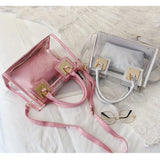 Transparent Bag 2pcs/set PVC Clear Shoulder Crossbody Handbag