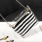 Clear Shoulder Bag Women Handbag Messenger Bag with Inner Bag
