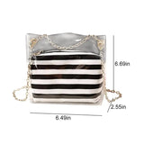 Clear Shoulder Bag Women Handbag Messenger Bag with Inner Bag