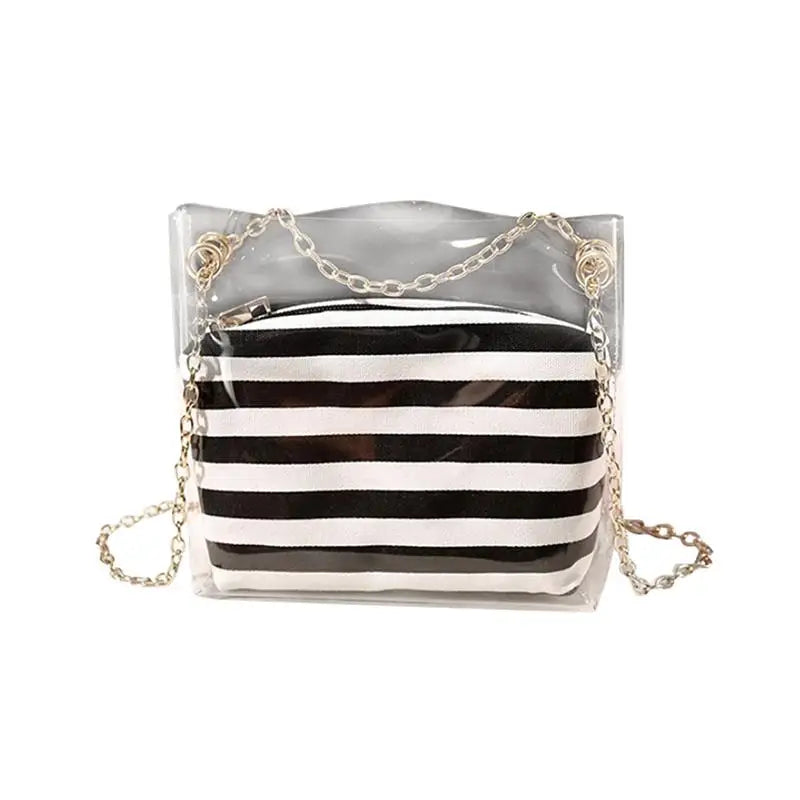 Clear Shoulder Bag Women Handbag Messenger Bag with Inner Bag