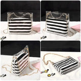 Clear Shoulder Bag Women Handbag Messenger Bag with Inner Bag