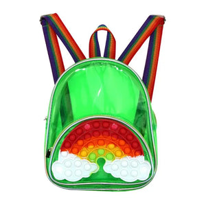 Transparent Candy Backpacks Fidget Toy Push Bubble School Bag Waterproof