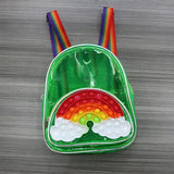 Transparent Candy Backpacks Fidget Toy Push Bubble School Bag Waterproof